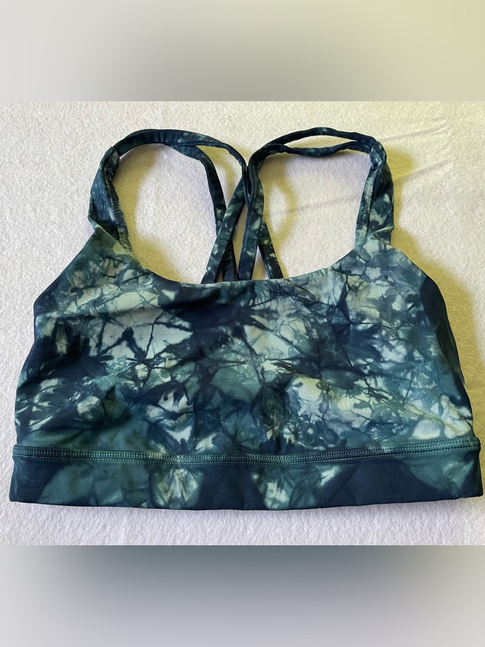 Lululemon athletica Blue Tie-Dye Double-Strap Sports Bra